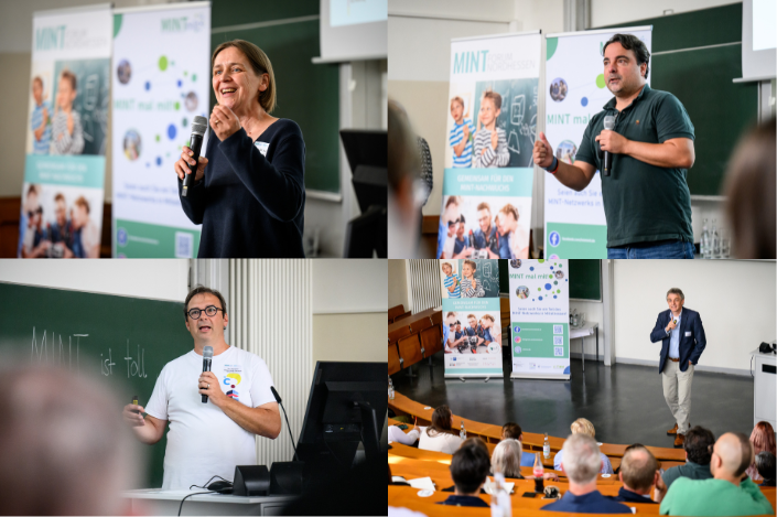 Die Redner beim MINTmit Netzwerktreffen 2024 (Foto: Tilman Lochmüller)