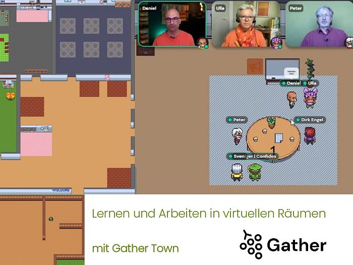 Weiterbildung für KMU in der digitalen Welt am Beispiel von Gather Town (Quelle für den Screenshot: Confidos Akademie)
