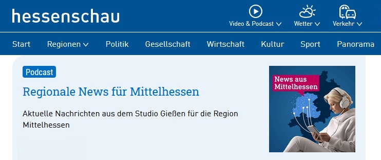 Aktuelle Nachrichten aus dem Studio Gießen für die Region Mittelhessen
