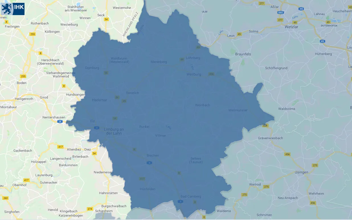 Interaktive Karte des Ausbildungsatlas
