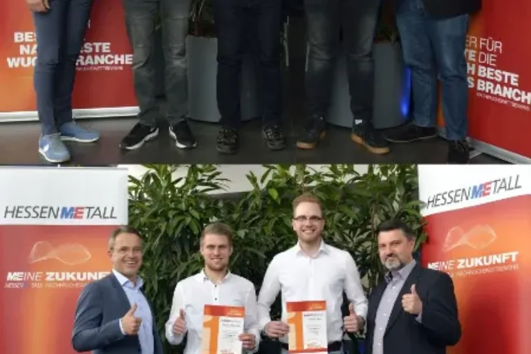Mittelhessische Auszubildende holen Sieg in zwei Kategorien beim HESSENMETALL Wettbewerb „M+Eine Zukunft“