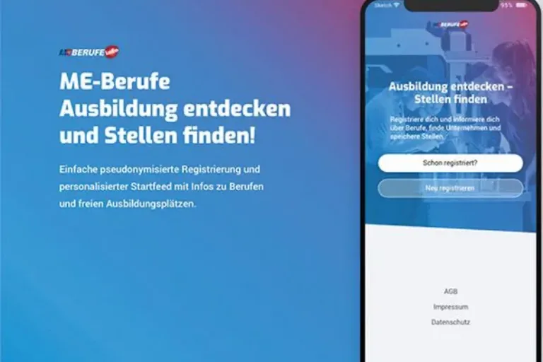 Berufsorientierung digital – Neue „ME-Berufe“-App bietet Informationen über die Metall- und Elektro-Industrie
