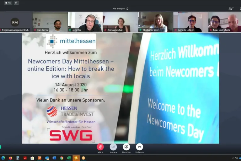 Regionalmanagement Mittelhessen veranstaltet ersten online Newcomers Day