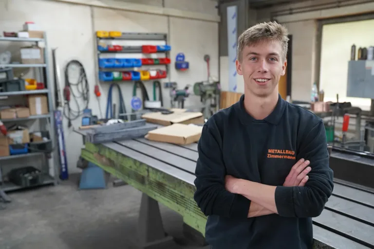 Lehrling des Monats April 2022 Florian Stieler wird in Gießen zum Metallbauer ausgebildet