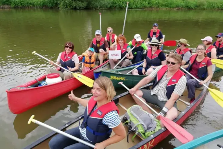 Newcomers Day Mittelhessen mit Kanu auf der Lahn