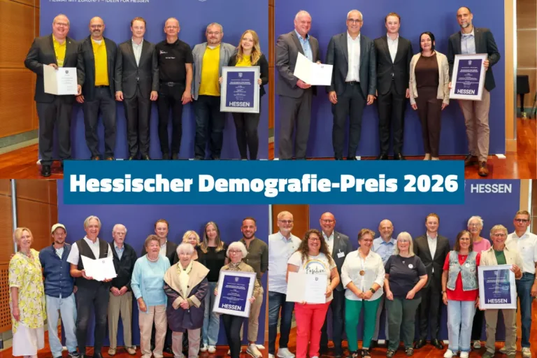 Vier mittelhessische Projekte beim Hessischen Demografie-Preis 2026 ausgezeichnet